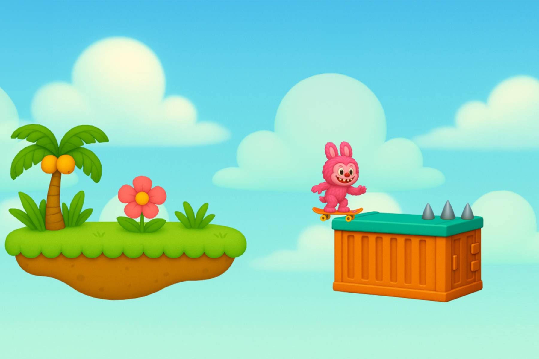 Labubu Skate Parkour