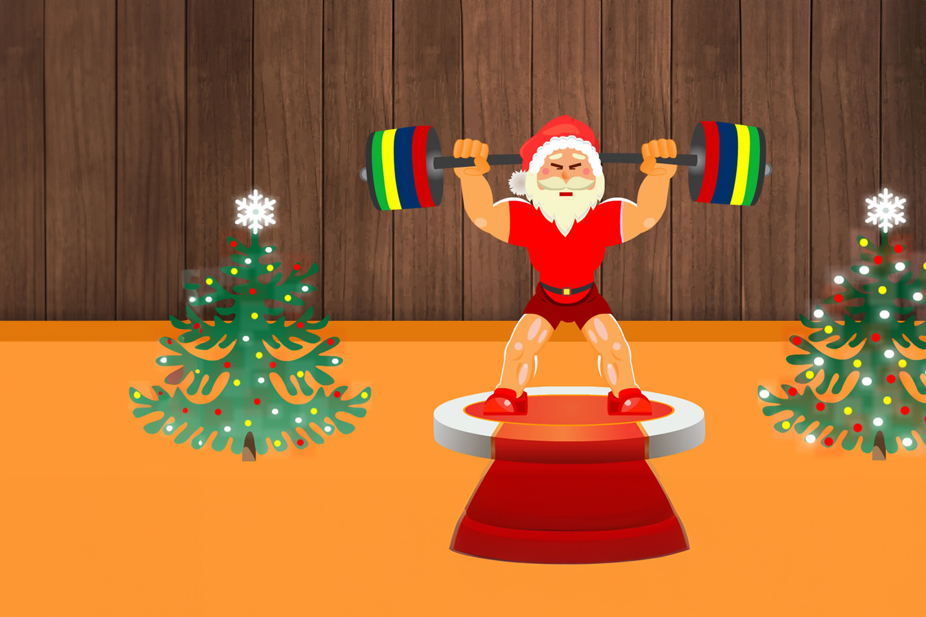 Santa Claus Weightlifter