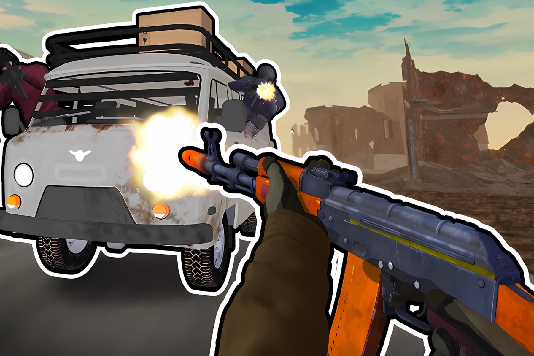 Grandfather Road Chase: Realistic Shooter Guns