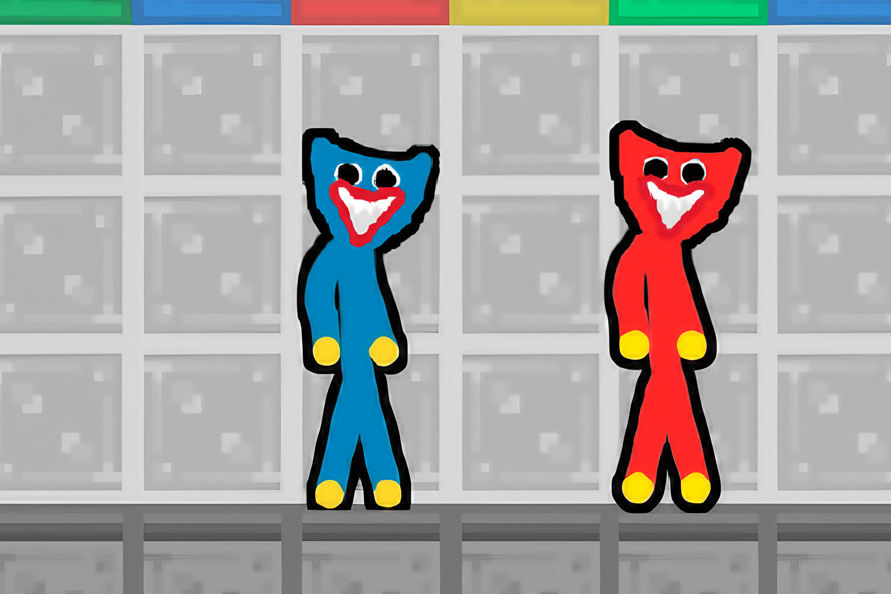 Red and Blue Stick Huggy