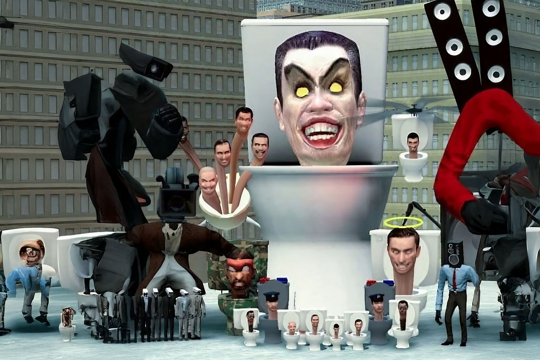 Skibidi Toilet Sliding Puzzle