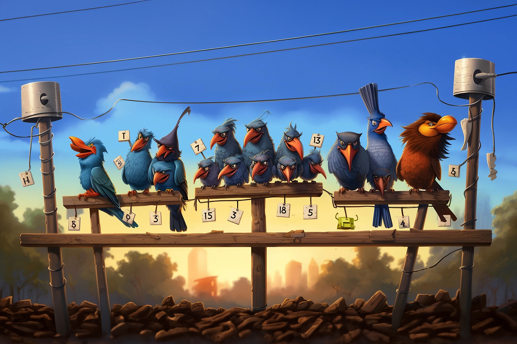 Bird Line Math Addition