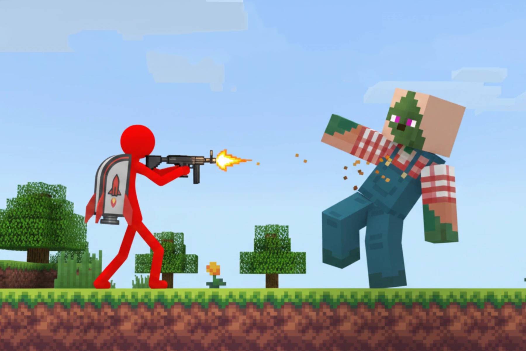 Red Stickman vs Craftmans 2