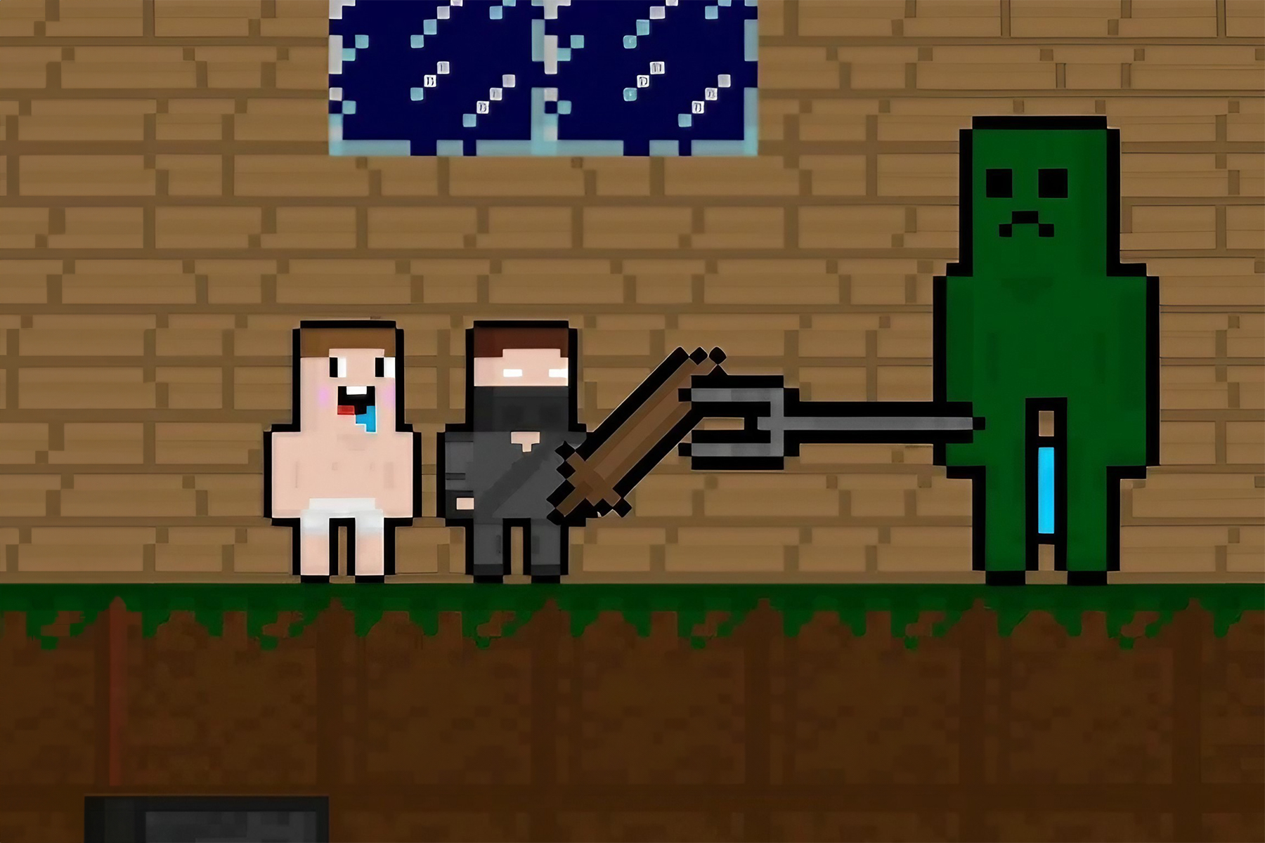 Baby Noob vs Heroman 2 Player