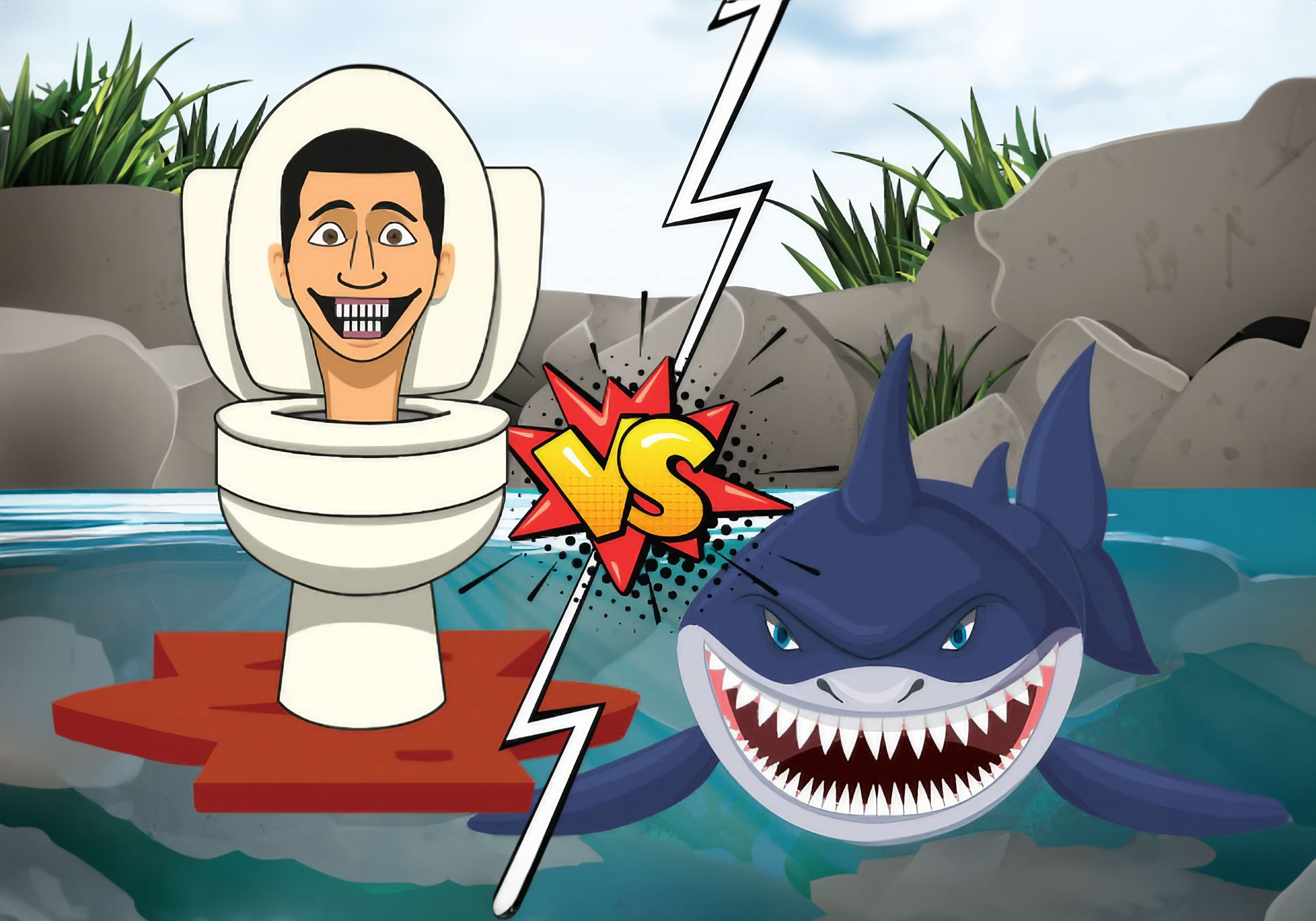 Hungry Shark vs. Skibidi