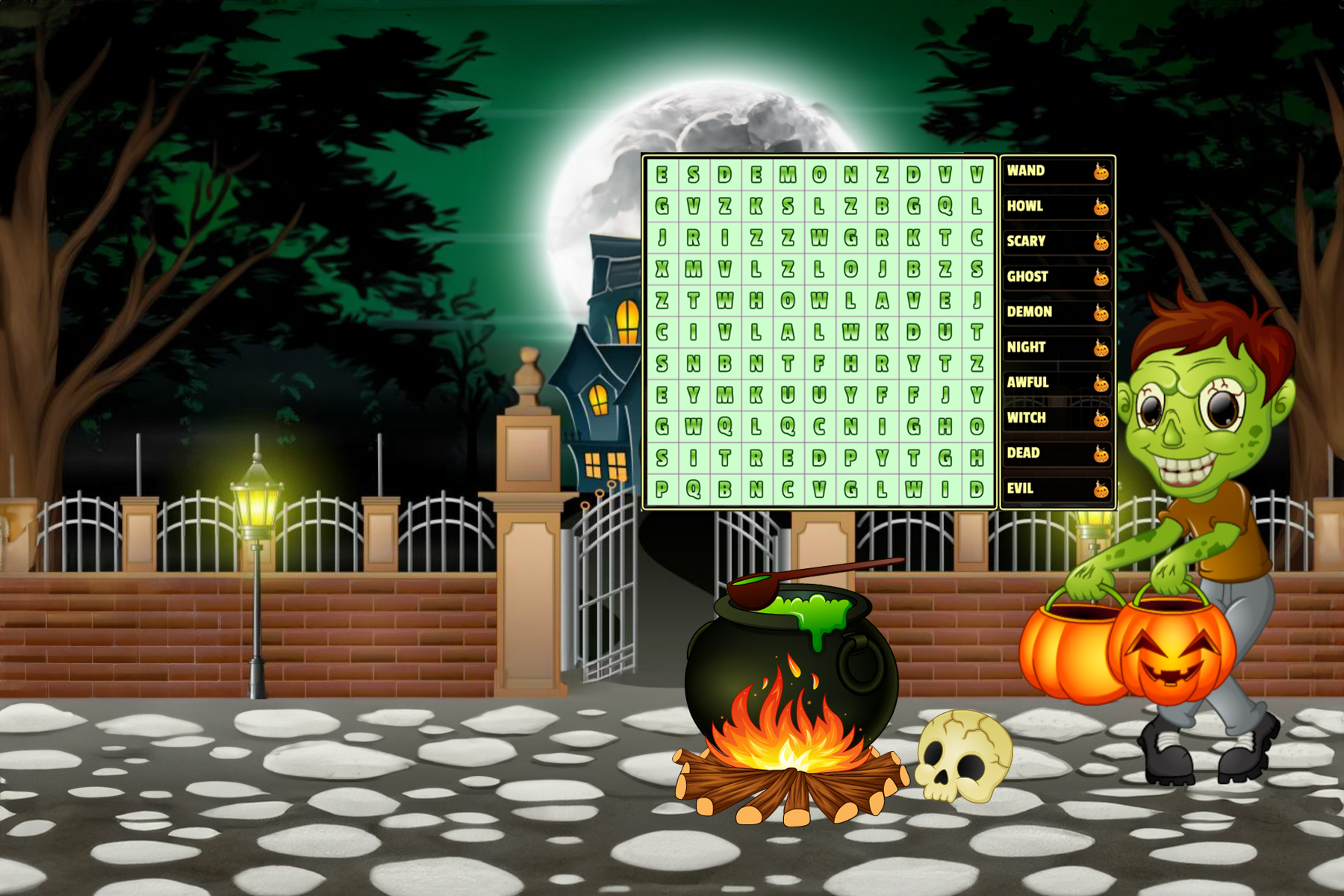 Halloween Word Search