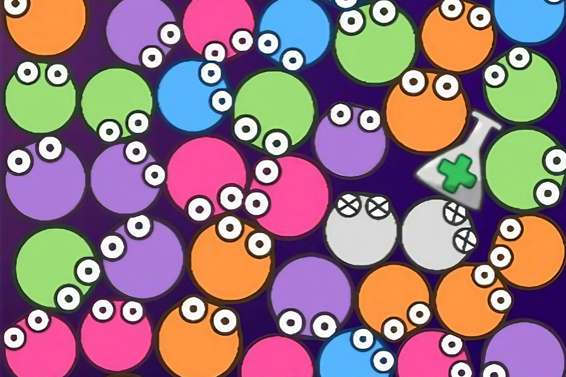 Burst the colorful balloons