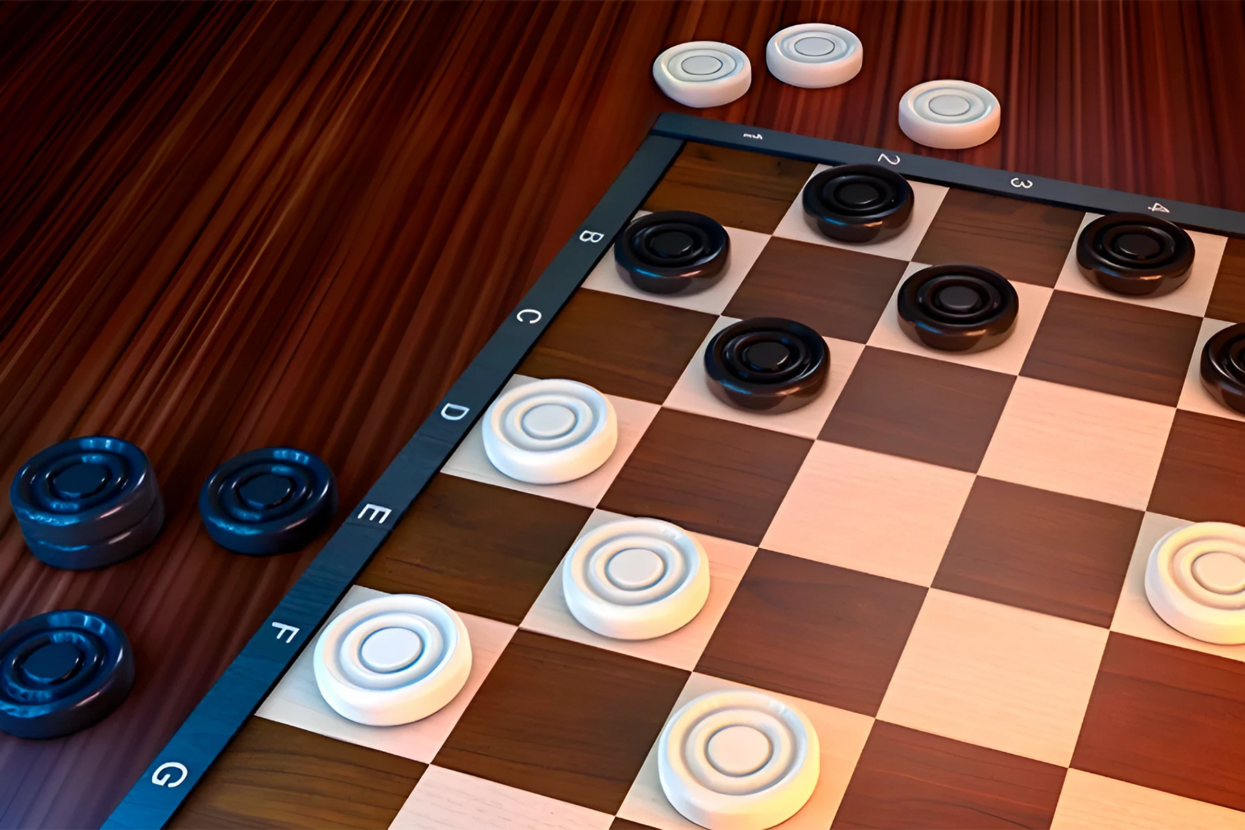 Checkers by fireplace