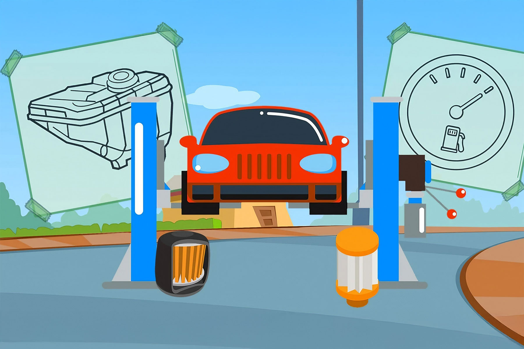 Car Parts Coloring Book