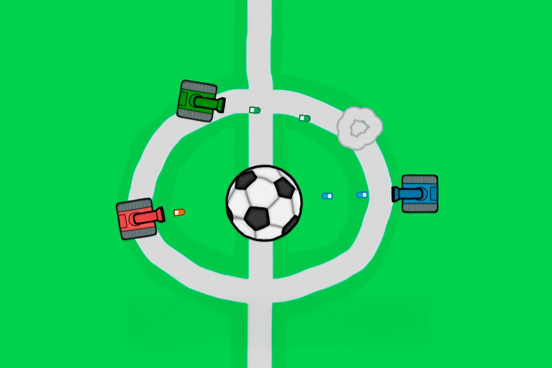 Tank Soccer Battle 1 2 3 4 Player