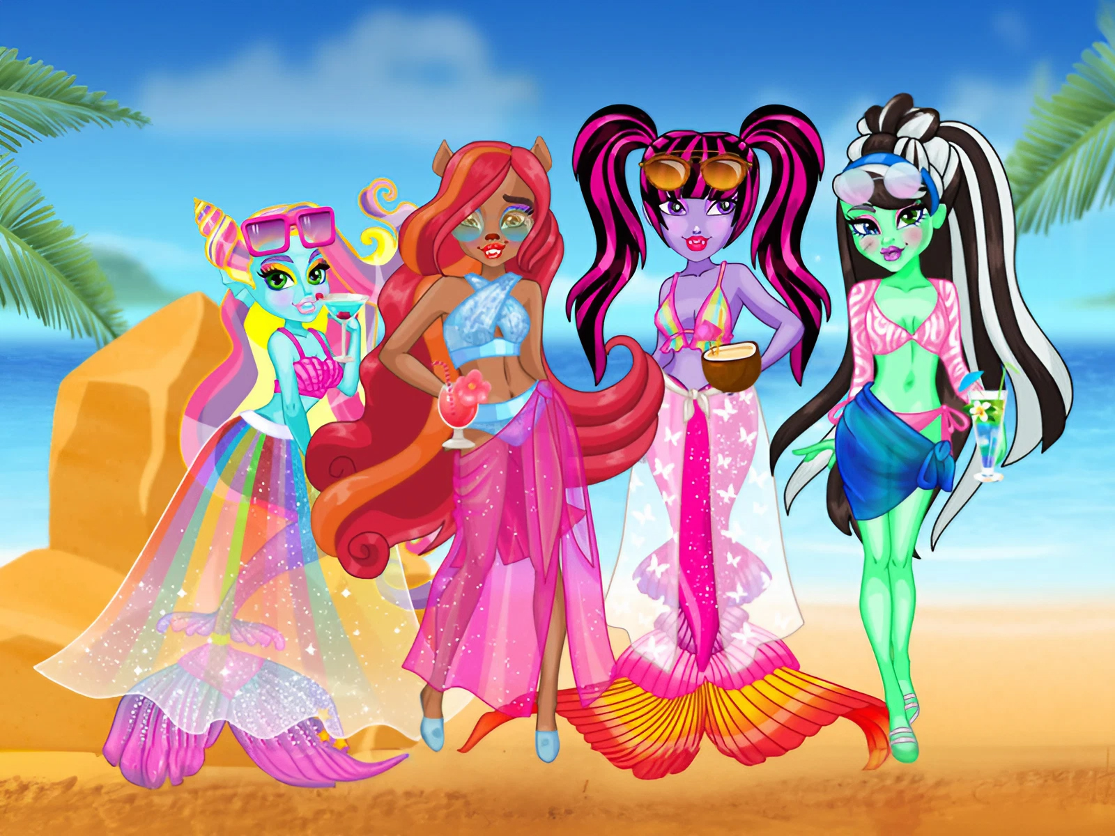 Monster School Beach Party